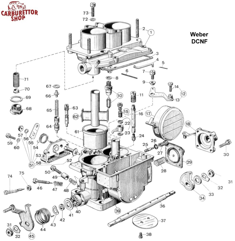 36 Dcnvh Weber Carburettor Base Gasket 1-10 Piece 36 Dcnf 36 Dca Gasket