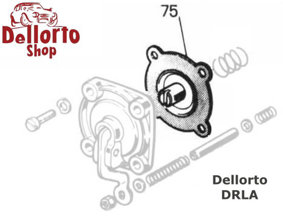 1 x Genuine Dellorto DRLA Pump Diaphragm VW Alfa 10182 carb carburettor 