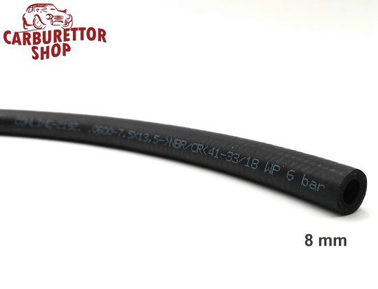 16mm Choose Diameter & Length Rubber Cotton Braided Fuel Pipe Unleaded 3.2mm 