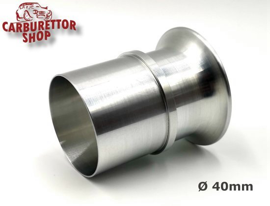Dellorto Weber 45 bolt on alloy trumpet ram pipe stack & gauze 25mm long UK made